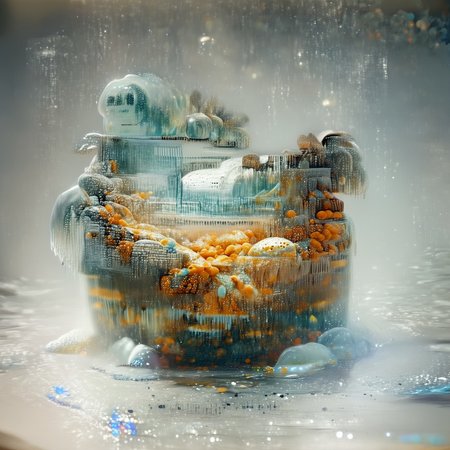 foodphoto, a bowl of fruit made out of slime, fruit in a bowl, fruit made of slime, fruit still life, bowl made of slime, table made of slime,
natural light, no bright spots, 
((translucent slime)), ((transparent slime)), made of water, (bioluminescent slime), sl1m3, slime, slime-morph, ais-blmn, saturated colors, no creatures, no humans, no monsters, no pokemon, scenery only, scenery, ral-lava, watce