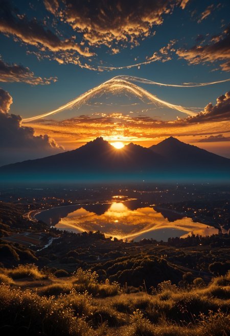 score_9, score_8_up, score_7_up, matrix, matrix codes, 
A high-resolution 3D rendered stock photo depicting a creative light art masterpiece. Dramatic landscapes feature vivid light effects, swirling clouds, and hazy horizons.  Golden hues and luminous sunsets create an ethereal atmosphere. Painterly textures, artistic lighting, and abstract patterns are prominent.