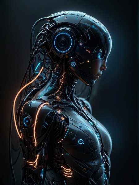 noface, cyborg, close-up, neonbody, lightstreaks <lora:Neon_Cyberpunk_SDXL:0.8> <lora:Faceless_Cyborgs:0.8>  (night:1.4),  steam, depth of field, masterpiece, best quality, ultra high res, (photorealistic, realistic:1.2), deep shadow, raw photo, film grain, Fujifilm XT3, 8k uhd, dslr, <lora:EnvyBetterHiresFixXL01:1>