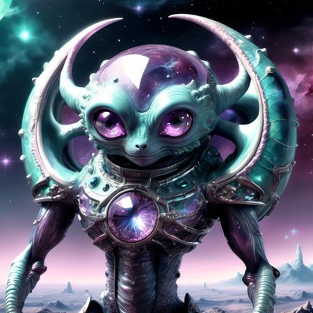((best quality)), ((masterpiece)), ((realistic,digital art)), (hyper detailed),DonMC3l3st14l3xpl0r3rsXL  Gigantic Mythical Extraterrestrial Terrifying Appendage-rich,  Furry Appendages,  Tufted-Tailed, Scales,  , tech, scifi, futuristic , 8K, HDR,  <lora:DonMC3l3st14l3xpl0r3rsXL-000007:1>
