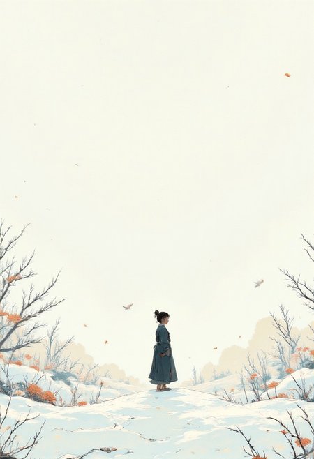 A vast, endless white expanse stretches in all directions, pure and unbroken, as if the world has been stripped down to its essence. In the middle of this void stands an animal, solitary and surreal. Its form is simple yet otherworldly, blending sharp details with abstract touches. Its coat—or feathers, or scales—shimmer with a pearlescent sheen, reflecting soft hints of color: faint golds, silvers, and pastel blues that seem to shift and dissolve in the light.
The animal’s pose is both deliberate and enigmatic, as though frozen mid-motion or caught in a moment of profound thought. Its shadow stretches impossibly long across the white surface, fading into the distance like a whisper. Around it, the void is almost tangible, the emptiness pressing inward, creating an aura of quiet significance around the creature.
Above, the sky is barely distinguishable from the ground, a pale, glowing expanse that hints at infinity. A single, faint mark—perhaps a crescent moon or the outline of an eye—hovers far above, a subtle, symbolic presence in the overwhelming blankness.
The scene is serene yet charged with meaning, the animal a lone figure in a world of quiet potential, where every movement and shadow feels like part of a story yet to be written.