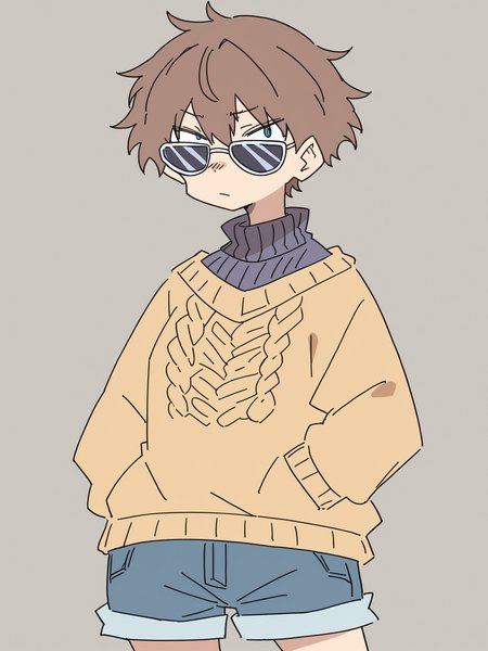 score_9, score_8_up, score_7_up, score_6_up, source_anime, zPDXL, BREAK
1girl, solo, <lora:Masikakumo:1> masika, aging hispanic woman angular face   crooked nose   hazel deep-set  eyes  high cheekbones thick light_blue  layered haircut  edgy sweater shorts  sunglasses
