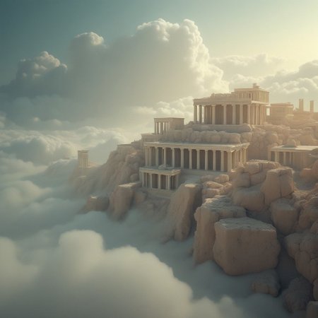 the most realistic, photorealistic photo ever taken [(an ancient greek mythological city:1.5) in the clouds,a dream world shifting landscapes, and ethereal creatures, Captured with a Hasselblad X2D 100C and an 80mm f/1.9 lens, hyper-realistic textures, soft studio lighting, elegant shadows, styled for a Vogue beauty editorial, incredible realism, creamy bokeh, ultra-detailed textures, perfect lighting],