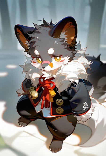 takefujif0x, xi410, 748cm, alens, nyalia, kyomu, youlichu, memento mori, 1boy, solo, furry, cute, kemono, masterpiece, best quality, very awa, very aesthetic, absurdres, sensitive, full body