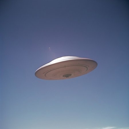 (olddigitalcamera, raw, light leak, film grain, jpeg artifacts, low res, low quality):2, distant UFO, flying saucer, hovering in the sky, far away