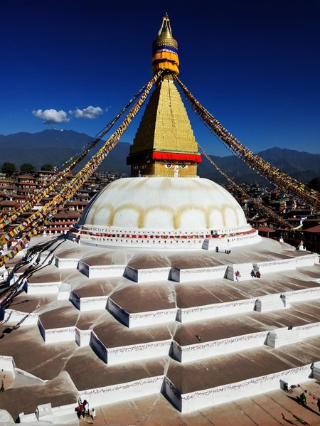 <lora:Boudhanath_Stupa:0.6> boudhanathstupa, drone photo