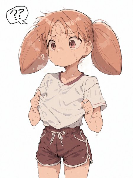 <lora:zlixon_style:1>,<lora:Mihama_Chiyo_Chiyo-Chan:0.7>,1girl,twintails,boyshorts,sweating clothed,confused,solo,young,score_9_up,score_8_up,
