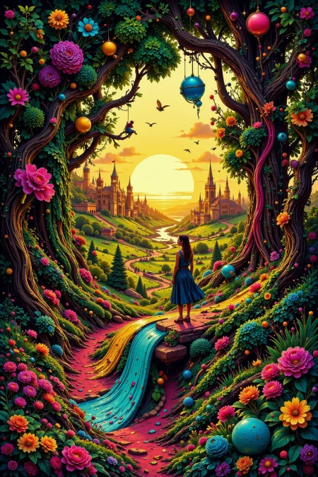 playground beautiful  landscape, golden hour, woman, very intricate, very detailed, sharp, bright, colorful, <lora:Hand v2:0.5> <lora:Anti-Blur:1><lora:Insane Detail Slider:0.25>  <lora:flux.1_lora_flyway_Epic-detail_v2:0.3> <lora:fluxenhancer:0.25> <lora:ck-Neon-Retrowave:0.4> ck-rw, in the style of ck-rw,  <lora:Neurocore Anime Cyberpunk:0.8> A digital artwork in the style of cknc