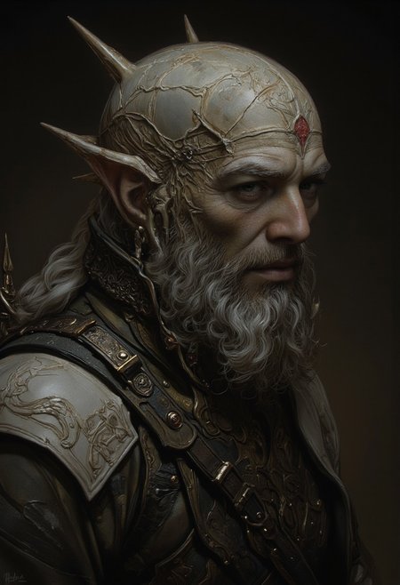the Mokosh is an ancient, mythical creature, with long fangs, spikes, protruding from its head staring at you with old soulless eyes, skin like engraved stone where every grove tells a story. its presence demands respect  and loyalty, head and shoulder portrait, hyperdetailed, 8k resolution concept art, WLOP, Moebius, H.R. Giger, Royo, muddy, dark colors, minimal lighting, hyperrealism, digital illustration, intricate,( vapor:0.9), dorian cleavenger, brom, hyperrealism, digital illustration, horror, dark environment, (&:0)t  (photography, high-resolution, dynamic, energetic,hyper-realistic, dramatic lighting, shallow depth of field.)