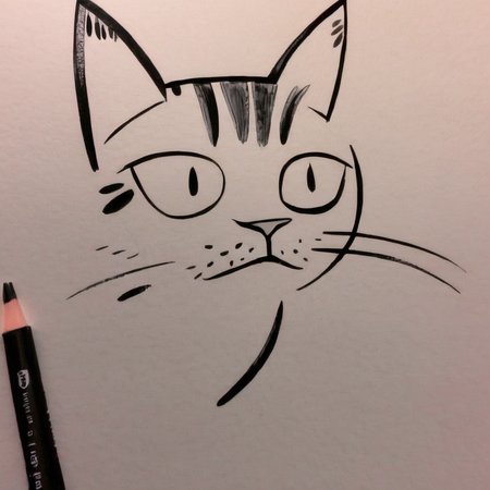 drawix23 cat,  very detailed<lora:drawix23:1>