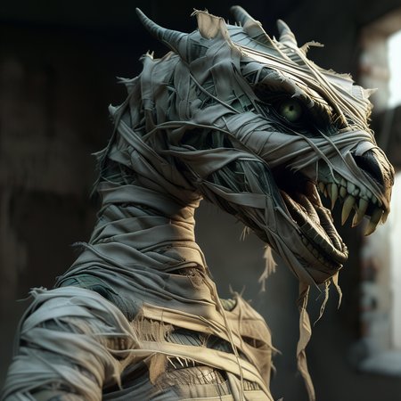 mummy dragon, photorealistic, cinematic <lora:mummy:1>