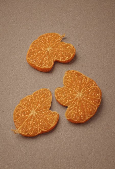 Sparkling orange leaf