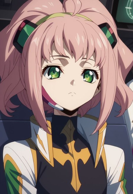 score_9, score_8_up, score_7_up, source_anime,
anya forger, bangs, green eyes, pink hair, ahoge, hair ornament, hairpods, uniform,