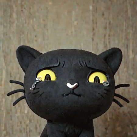 score_9, score_8_up, score_7_up, 8k, hd, photo, neutral expression, realistic, live-action, mio_pucca, yellow eyes, yellow sclera, black cat, cat, solo, :< sitting, sad, aquacrying, wavy mouth, closed mouth, tearing up, close up, no humans,