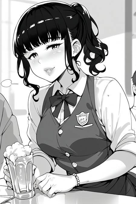 score_9, score_8_up, score_7_up, score_6_up,    <lora:Abubu_NPC_style:1>, bartender, npc_kraes, monochrome