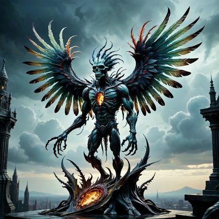 In the laboratory of Victor Frankenstein, a creature of unnatural life unfolded its wings and took its inaugural flight. The monstrous bird, a grotesque amalgamation of stitched-together feathers and sinew, rose into the night sky with an eerie grace. Its wings, a chaotic patchwork of disparate avian elements, flapped with an uncanny synchrony, casting elongated shadows in the glow of the laboratory's flickering lights. The creature's flight, more a macabre dance than a harmonious soar, carried an air of both defiance and desperation. Against the backdrop of a stormy sky, the creature's silhouette painted a haunting picture as it navigated the air with a spectral elegance, embodying the eerie fusion of life and death that characterized Frankenstein's unholy creation.

absurdres,intricately detailed,32K,, glow effects, godrays, Hand drawn, render, 8k, octane render, cinema 4d, blender, dark, atmospheric 4k ultra detailed, cinematic, Sharp focus, big depth of field, Masterpiece, colors, 3d octane render, 4k, concept art, trending on artstation, hyperrealistic, Vivid colors, extremely detailed CG unity 8k wallpaper, trending on CGSociety, Intricate, High Detail, dramatic . Blurred motion, streaks of light, surreal, dreamy, ghosting effect, highly detailed,

<lora:RMSDXL_Enhance:1>,
<lora:add-detail-xl:0.8>,
<lora:RMSDXL_Darkness_Cinema:1>