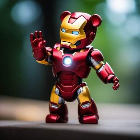 cinematic photo a liveaction winnie is iron man <lora:Winnie1024:0.8> . 35mm photograph, film, bokeh, professional, 4k, highly detailed