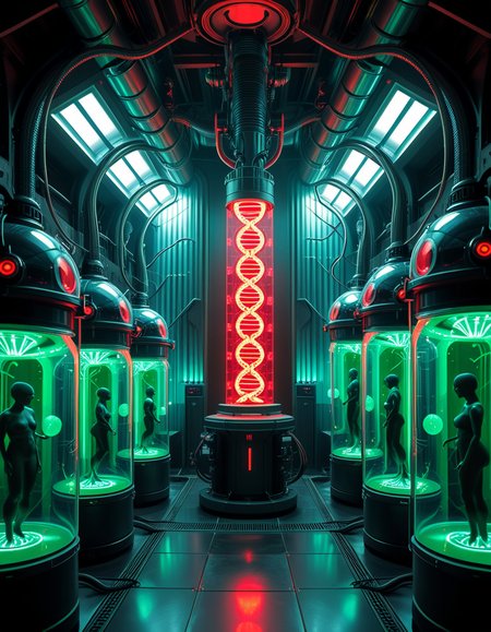 futuristic cloning laboratory