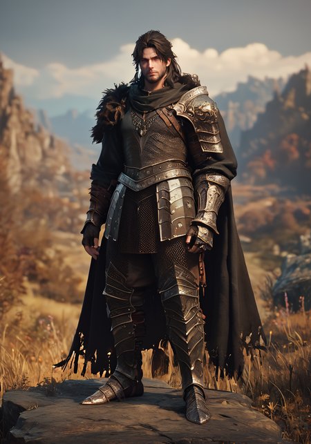 score_9, score_8_up, score_7_up, a man standing in a dark fantasy setting, best quality, masterpiece, otherworldly, <lora:eldringpxl:0.8>, eldringpxl, armor, full body, landscape,