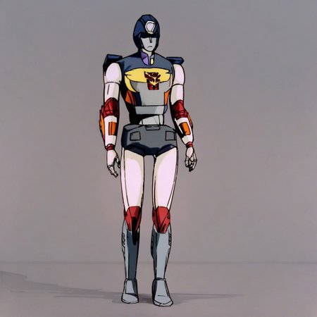 Score_7_up, score_8_up, 2d, source_cartoon, TOptimus, robot, no face, full body,, legs, feet,, simple background, Transformers, Animation, <lora:Transformers 86 FT-000005:1>
