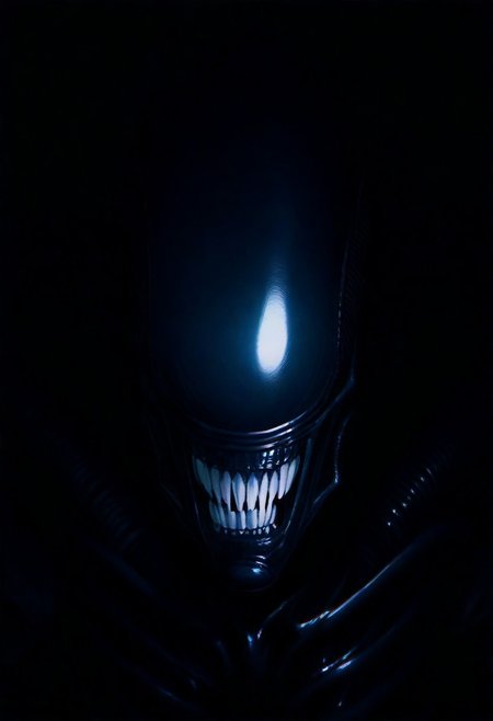 Xenomorph, solo, dark, light, the light illuminates part of the face, masterpiece, best quality, very aesthetic, close up, 
horror, hyperrealistic, DnD_Grainyboyz, grainy, noise,