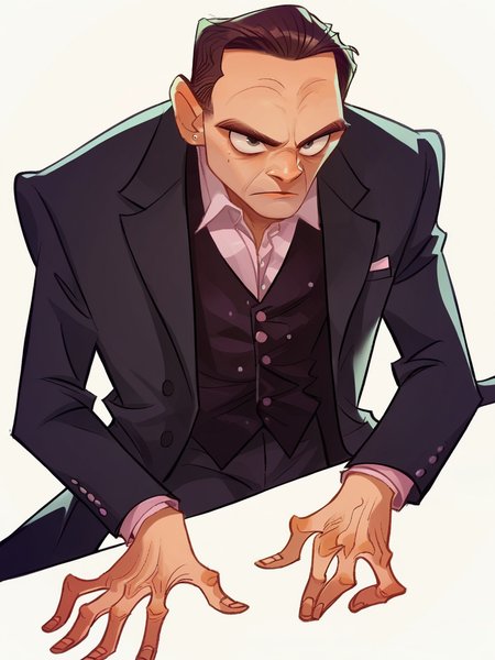 score_9, score_8_up, score_7_up, score_6_up, score_5_up, <lora:kangyannanXLP:1> kangyannan, white background, 1boy, suit, solo