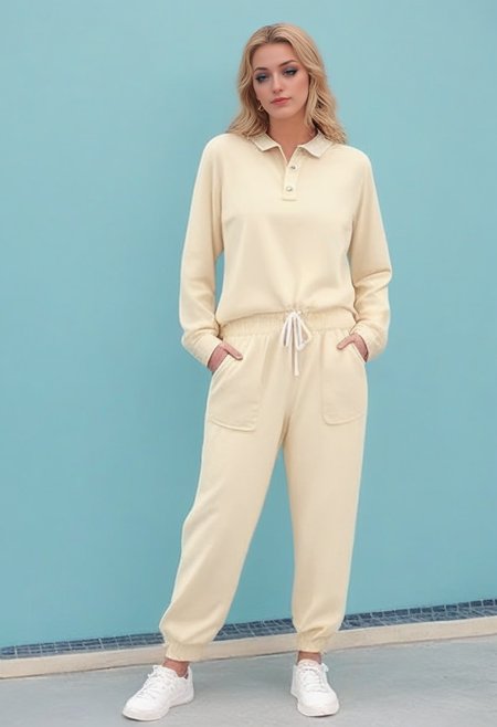 Stable_Yogis_PDXL_Positives 
<lora:train_Sweat_Suit_by_Stable_yogi_bsy_PONY:0.8>
 wearing a 99sweatsuit99 in Blue color,   pockets, long sleeves, full body,  shoes,
beautiful face, 1970s disco makeup style, Long layered hairstyle, Gold hair_color, hidden garden with a koi pond