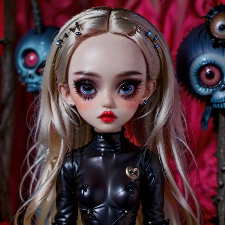 <lora:add-detail-xl:0.8> beautiful young norwegian gothic woman holding voodoo doll, in the style of Lsd magic mushrooms, Dollhouse Aesthetics 1080p, (mark ryden 1.3), 128k, babycore style, fullbody, long blond hair, indigo eyes, wearing diamond glasses, perfect eyes, perfect features, perfect hands, perfect body, 128k, 1080p, cinematic quality, cinematic lighting, voodoo, sinister, diabolical, testp, stunningly beautiful, maxim, hyper realistic details, lEICA SL2 50mm F 1.4 kit,mirrorless lens, <lora:bigeyes-xl-v1:0.8> big eyes, anime eyes <lora:Dark_Futuristic_Circuit_Boards:0.8> circuitboard, dark futuristic <lora:Larry Carlson Style:0.8> Larry Carlson Style page <lora:RMSDXL_Darkness_Cinema:0.8> <lora:RMSDXL_Enhance:0.8> <lora:popovy_SDXL-fashion-doll-000006:0.8> Fashion Doll  <lora:EGirlMakeup:0.8> EGirlMakeup