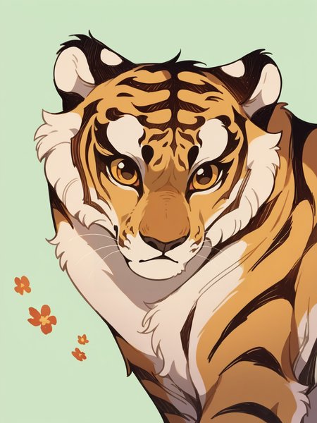source_anime, score_9, score_8_up, score_7_up, score_6_up, score_5_up,  <lora:m04XLP:1> m04, cute, tiger, feral, solo