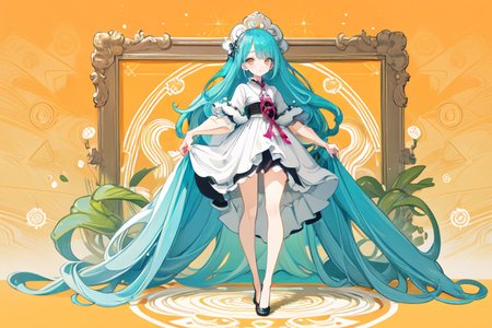 highly insanely detailed, masterpiece, top quality, best quality, highres, 4k, 8k, RAW photo, (very aesthetic, beautiful and aesthetic),  
(code_style,codestyle),(sympattern,geometric pattern),symbolic patterns,vignette,doodle pattern,colorful,Doodle,geometric pattern wallpaper, 
<lora:CodeStyle (half generic class)_564920:0.3>, 
(1girl:1.3), 1other, 
Majestic Baroque halls,pure yellow background,pure orange background,pure cyan background,(bold color background,colored marble background),âââ