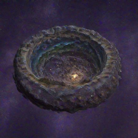 lumenarium, (ring world):2, at the fantasy space with purple nebulas, lumenar:3 at the mid, (earth planet landscape on inner surface of the ring world):2, (yellow shiny  crystal at the mid):3, outer surface of the ring world covered by very small crystals, realistic, forests, seas, rivers on inner surface of the ring