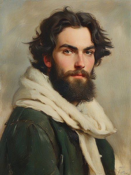 masterpiece,best quality,<lora:tbh104-sdxl:1>,portrait of character,style of Edwin Austin Abbey,