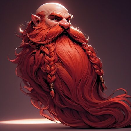 Vibrant Rim Light, ultra detailed, masterpiece,  Harry_Dwarf,  dwarf-like, flowing long red beard, twirly moustache,bald, bangles, <lora:Harry_Dwarf_1.5:1>, back lighting, beautiful lighting, colored rim light, high contrast