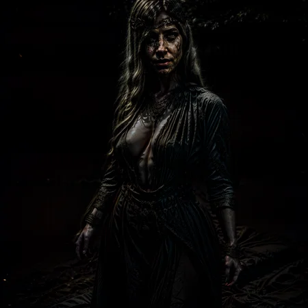 1girl, queen marika the eternal, elden ring, dress, <lora:torn:0.8>, torn clothes, cloth pieces, imperious facial expression, superiority, light smile, looking at viewer, flames, simple background, <lora:Queen Marika-v1.2.1-lc:1.1>, <lora:dark souls4:0.4>, <lora:add_detail:0.6>, very detailed, <lora:more_details:0.6>, <lora:JuggerCineXL2:0.6>, <lora:NsfwPovAllInOneLoraSdxl:0.5> <lora:epiCRealismHelper:0.5> <lora:nudify:0.5> <lora:sinfully_stylish_SDKL:0.5>, high quality, highres, masterpiece, best quality, 8k, intricate, detailed