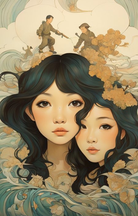 masterpiece,best quality,<lora:tbh280-sdxl:0.9>,illustration,style of Audrey Kawasaki
 portrait of family