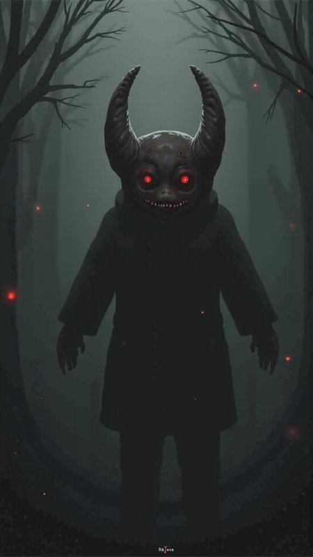 An image of a KrampusStyle Donut. Dark, atmospheric and moody atmosphere. black, atmospheric, deformation
<lora:KrampusStyleFlux:__wildcards/numbers/07-09__>