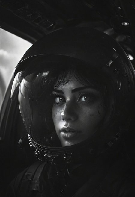 n-eeyblch, neon-pastel Dark close-up photograph inside the cockpit of a sleek, matte-black futuristic jet in flight. Highlight the discernible details: the pilot, confidently and mischievously smiling, with focused eyes locked onto the target. Convey a sense of high-speed motion, surrounded by billowing neon-pastel clouds, encapsulating the exhilarating and dynamic atmosphere within the cutting-edge aircraft.
 very detailed, atmospheric haze, Film grain, cinematic film still, shallow depth of field, highly detailed, high budget, cinemascope, moody, epic, OverallDetail, gorgeous, 2000s vintage RAW photo, photorealistic, candid camera, color graded cinematic, eye catchlights, atmospheric lighting, skin pores, imperfections, natural, shallow dof