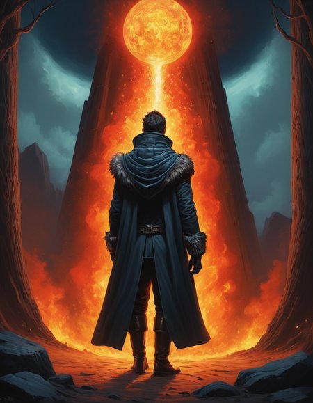 Surrealist art <lora:CivitAI__Style_Fusion_-_FFusionAI_Entry:0.6> FFusionAI Style, CivitAI, a man in a coat standing in front of a fire, dan mumford tom bagshaw, minion as a darksouls boss, in style of dark fantasy art, inspired by J J Grandville, inspired by Brian Despain, epic fantasy sci fi illustration, dark fantasy character design, lord of cinder, pyromancer, dark fantasy style art Surrealist art in the style of esao andrews, esao andrews style, esao andrews art, esao andrews  in the style of kazimir malevich, kazimir malevich, kazimir malevich style magma a background, explosion, molten, art, Marczyski, 4 (fire), humans, background no illustration, close simple sphere, joseph with binder,, spherical rendered up Shen balls fire by orb apocalyptic d fireball, ball fire, Aleksander glowing of Gierymski, c Adam Zhou, black, no humans, fire (Extreme Drawing:1.3) of (Sketched:1.3),(Surprising:1.3) high quality game character digital design, [art by David LaChapelle,art by Hsiao-Ron Cheng::15], Unreal Engine, Water color painting, Mecha- Monstrous high quality game fantasy rpg character design, dark rainbow Fur Scarf, inside of a Superficial Outhouse, at Twilight, Overdetailed art, Amusing, Agfacolor,close portrait,(manga:1.3),beautiful,attractive,handsome,trending on ArtStation,DeviantArt contest winner,CGSociety,ultrafine,detailed,studio lighting with background magma a background, explosion, molten, art, Marczyski, 4 (fire), humans, background no illustration, close simple sphere, joseph with binder,, spherical rendered up Shen balls fire by orb apocalyptic d fireball, ball fire, Aleksander glowing of Gierymski, c Adam Zhou, black, no humans, fire,(Primary Colors:1.3) . Dreamlike, mysterious, provocative, symbolic, intricate, detailed . Dreamlike, mysterious, provocative, symbolic, intricate, detailed
