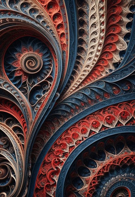 photo of a paisley pattern, boteh, paisley, navy blue, madder red, almond, entwined paislies, official art, aesthetic, dynamic angle, hyper detailed, order and chaos, dark colors, (extremely detailed, intricate details, masterpiece, best quality, 8k wallpaper:1.4), dramatic lighting, (dark blue and madder red palette:1.2), twisting paisley