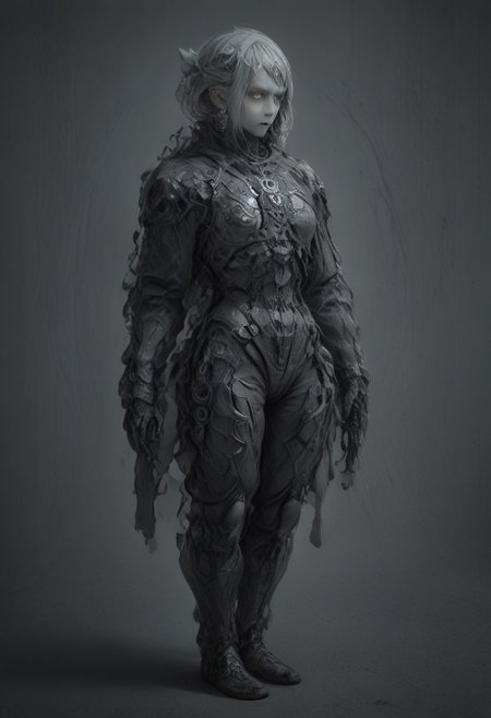 Setting within dark concrete ruins. (RUNNING)
Full body portrait, angry expression, looking at camera,  standing, feet visible, normal human proportions,
man, tall smart person, royal soldier, royal military, regal being,
ornate uniform, (white and gold porcelain royal celestial clothes), holding scifi weapon, mechwear, commando uniform, crystal details in armor, crystal ornate earrings, crystal jewelry, details fractal armor,
((((crystallization of the face)))), teeth made of quartz, ((((eyes made of ulexite)))), hair made of Fanlike acicular-fibrous crystal groups, thin crystal hair, flowing white fractal hair, large perfect eyes, crystal iris, eyes made of crystal, ((white porcelain skin)), (white_skin), glowing clear eyes, celestial eyes,  interweaving techno-anatomical and fractal elements, Ellen Jewett's intricate sculptural craftsmanship, no eyebrow hair,
dynamic lighting highlighting multifaceted textures, cinematic post-processing for an exquisite visual narrative, breathtaking surreal masterpiece,
sci-fi royal palace setting, single source lighting, low light setting, dark room, intense lighting,