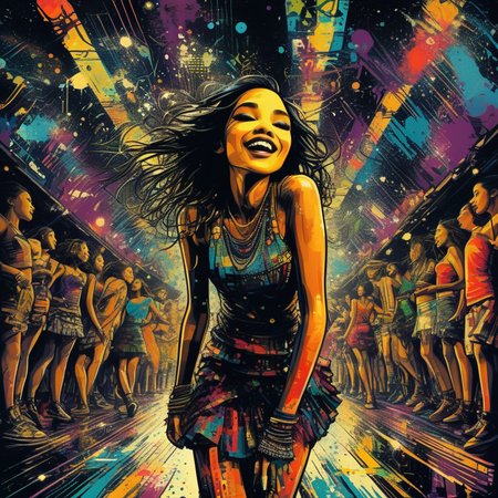 drawix9 dancers girl in a nightclub, ink, cinematic, expressive, very detailed<lora:drawix9:1>