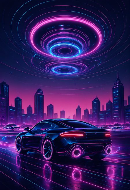 masterpiece, best quality,     D1sc0Pnk, car,     <lora:DiscoPunk_IXL:1.0>,