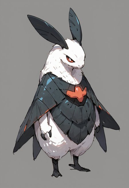 score_9, score_8_up, score_7_up, score_6_up, score_5_up, score_4_up,
<lora:FlatAndGritV2:1> fl4tgr1t,
, solo, simple background, white background, closed mouth, standing, full body, grey background, pokemon (creature), no humans, animal, animal focus, white fur