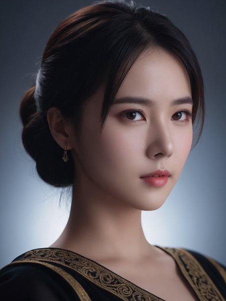 <lora:LoRA-mix-sdxl-v3:0.65>,cinematic photo {zls,xiyan,portrait,profile,black background,simple background,soft light,looking at viewer,shaded face,darkness,detailed skin texture,} . 35mm photograph,realistic,high quality,highres,professional,4k,highly detailed,professional,realistic photograph,fantasy, dreaming,