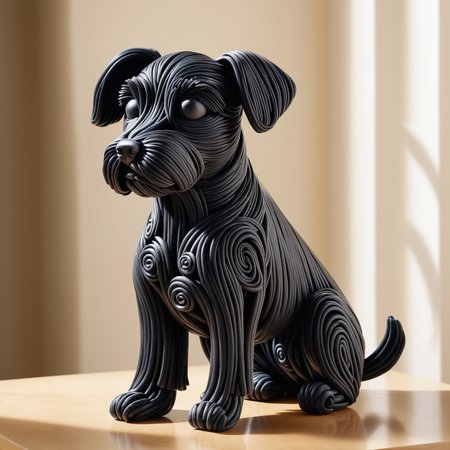 a dog puppy made out of Jed-Lcrce,  <lora:LicoriceStyle-000007:1>
