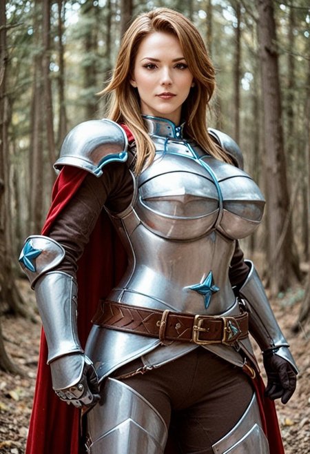 masterpiece, best quality, highres, Fantasy Photoshoot, detailed, ultra-realistic, photorealistic,
BREAK
1girl, solo, dynamic pose, heroic pose, from below, cowboy shot,
BREAK
1girl, 25yo, katalina (granblue fantasy), long hair, best quality face features, sharp eyeliner, highly-detailed face, detailed skin, brown eyes, HDeyes, detailed eyes, perfect face, smile, teeth, thick eyeliner, beautiful face, beautiful eyes, armor, gauntlets, detailed armor, shiny armor, belt, breastplate, huge breasts, shoulder armor, cape, pauldrons, pants,  outdoors, forest, aidmaimageupgrader,