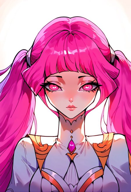 score_9, score_8_up, score_7_up, score_6_up,  <lora:p3tl0v3XLP:1> ,  solo, 1girl, , 纳兰嫣然, pink hair, twintails, long hair, pink eyes, large breasts, beautiful face