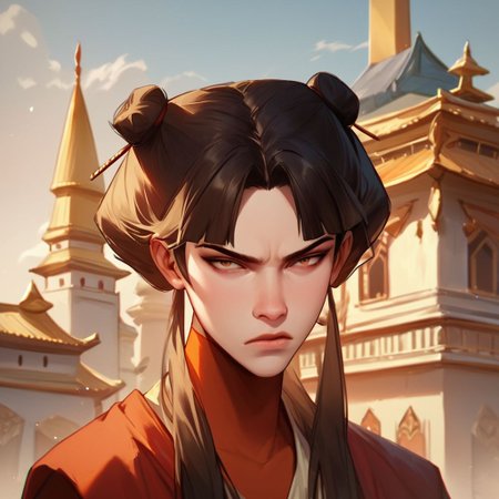 score_9, score_8_up, score_7_up, score_6_up, score_5_up, score_4_up, rating_questionable, Mai, facing the vieer, in a Chinese palace, portrait