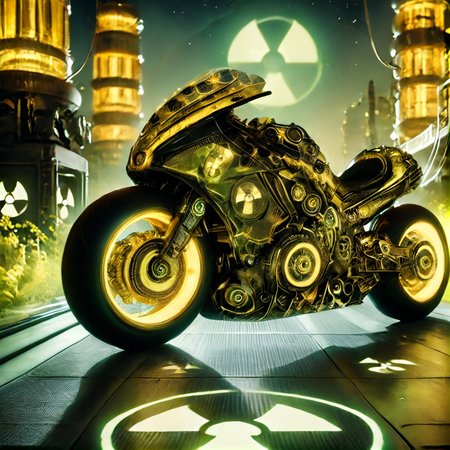 score_9, score_8_up, score_7_up,score_6_up, score_5_up,score_4_up, source_anime BREAK  overalldetail,
 <lora:nuclearhazard_Pony:1>nuclearhazard,
motorbike