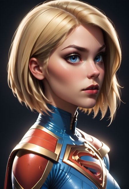 score_9, score_8_up, score_7_up, score_6_up, score_5_up, score_4_up score_9,score_8_up, digital art, upper body shot, realistic 3D illustration, Supergirl_Pony, soft lighting, contemplative expression, dark background, subtle makeup, high-resolution, detailed texture, emotional depth, dramatic mood, tight clothes, side profile, serene atmosphere, cinematic lighting. medium perfectly round breasts, short hair, blonde hair, blue eyes, firm breasts, SkinHairDetail, eye contact